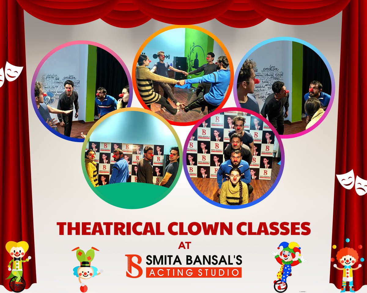 sbas_jaipur's tweet photo. Learn the Theatrical Clown Lessons with Smita Bansal's Acting Studio and Fine tune your Acting Skills

Call Us - +91-9587487336 &amp; +91-7339813313
Register Now: https://t.co/QbCzeoi1j0

#SBAS #SBASJaipur #Jaipur #clown #theatricalclownclass #methodacting https://t.co/H0cCifN9rD