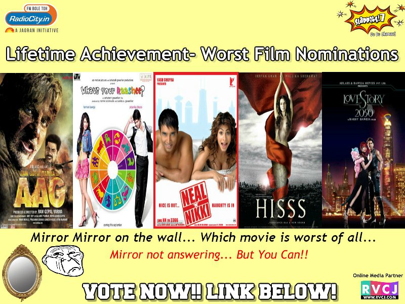 radiocityindia's tweet photo. VOTE NOW for the Worst Movie of all time - https://t.co/URHOFKorzs
Share a screen capture after the voting is done & stand a chance to win a gift voucher worth Rs 1000!!*
#Slappies7 #DeDeChamaat
*T&C applies- For every 5 posts one lucky winner will be declared!! https://t.co/M1fPDVhbKq