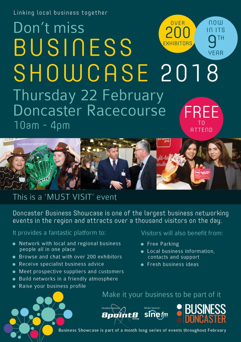 The_IT_Trainer's tweet photo. We are exhibiting at the Doncaster Business Showcase 2018 next Thursday, 22nd of February 2018!
Come and say hello - we'll be on Stand 155!
@DoncasterRaces #BusinessDoncaster #Doncasterisgreat #TheITTrainer https://t.co/iJzpRN9xNi