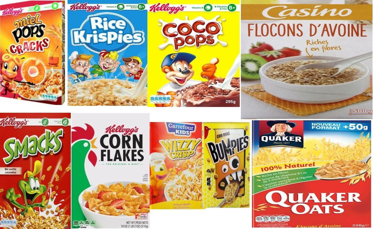 vivresans_fac's tweet image. Voici des céréales sans fruits à coque ! (Comme les ingrédients évoluent je vous invite à revérifier derrière chaque paquet les ingrédients et les traces) bonne dégustation 😁