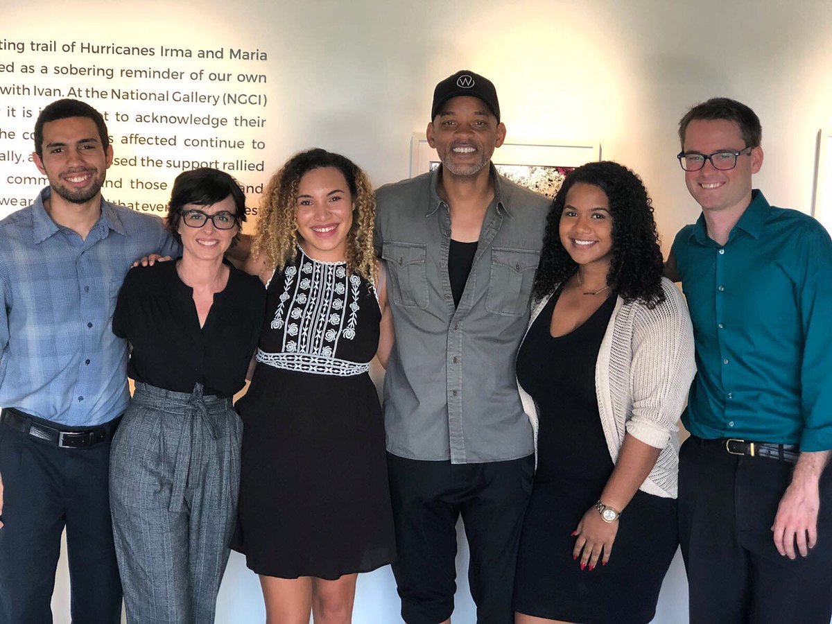 Delighted to welcome Will Smith &amp; his team to #NGCI this weekend to share #Caymanian arts &amp; culture. We toured National Art Collection, Through Ivan's Eye &amp; Solaris exhibitions &amp; spoke about the importance of #ArtEd and #CreativeCareers. What an inspiring day for team NGCI!