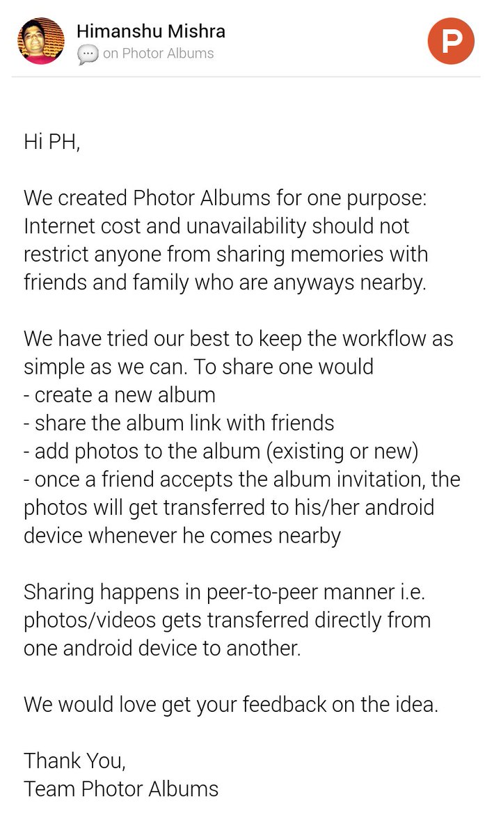 himanshumishra_'s tweet photo. My thoughts on Photor Albums on @ProductHunt https://t.co/fWqOYdVtez https://t.co/RSSWnfFFQM