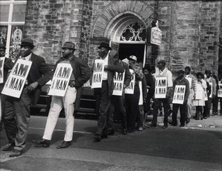 On this day, 50 years ago, 1,100 sanitation workers staged a walkout to demand union recognition. Their unanswered complaints of unfair and harsh working conditions also led to the strike. 

This #ErnestWithers photograph, is on view at #BrooksMuseum during #BlackResistance.