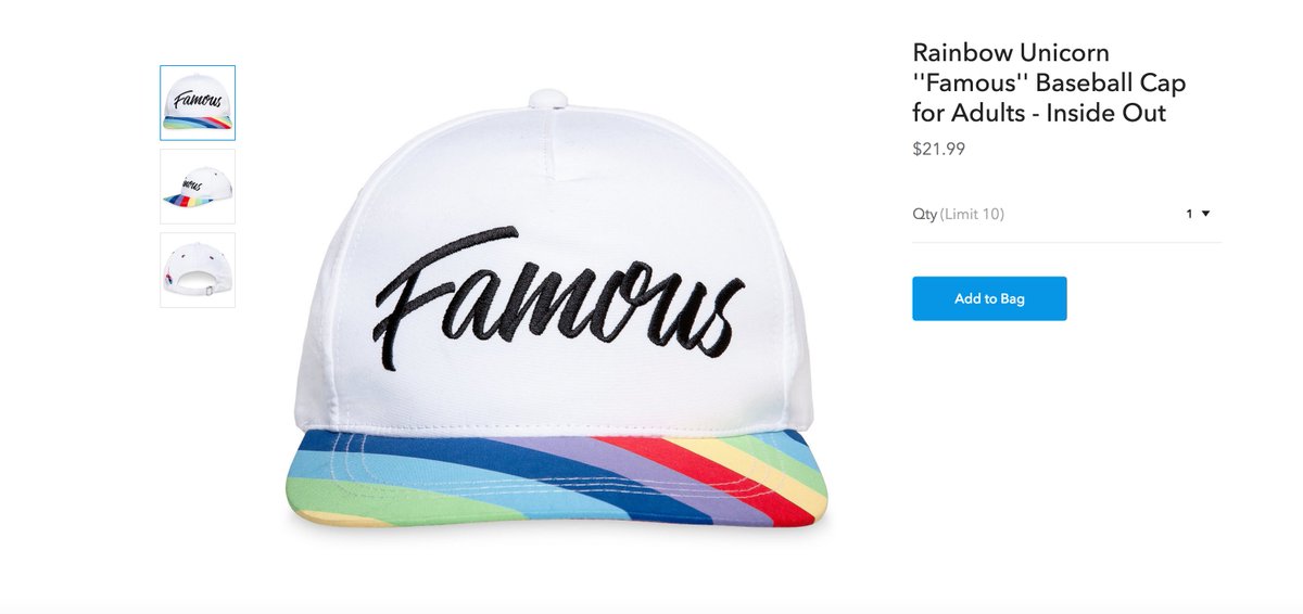 rainbow disney hat