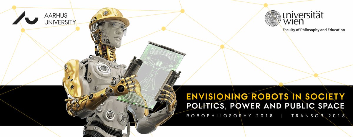 Who's in Vienna this week? Don't miss the Robo-Philosophy conference of @univienna from February 14 - 17, organized by @MCoeckelbergh , speaker at #arselectronica17. This year's theme is 'Envisioning Robots in Society—Politics, Power, and Public Space':
conferences.au.dk/robo-philosoph…