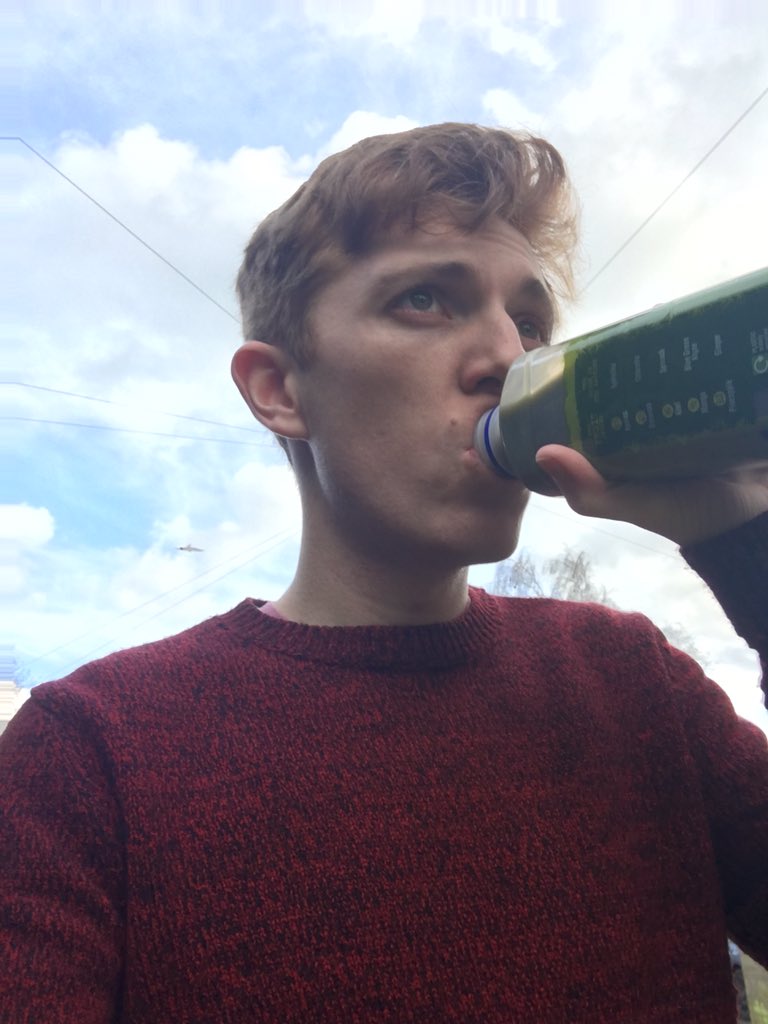 HurstyGames's tweet photo. Trying to be healthier...drinking green stuff helps with that right? #youtube #healthy #noidea #basicallyamodel https://t.co/rcuZrrjRAV
