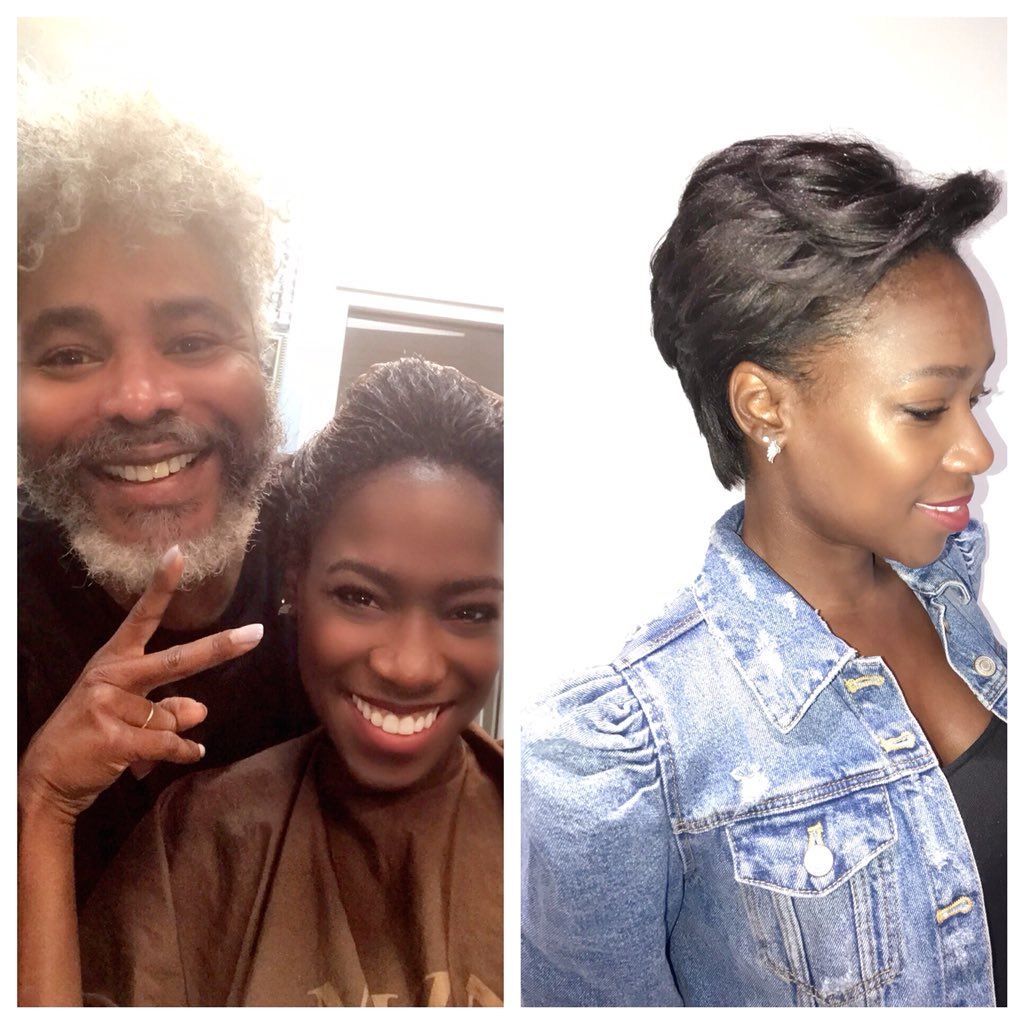 DTHair58's tweet photo. Always great seeing Vanessa James the studio! Vanessa stopped by for a blow out before she's off the the NBC Olympics representing France 🇫🇷 Wishing her all the best possibilities out there!!!! We are rooting for you! #winterolympics #vanessajames #DThair #blowout #shorthair https://t.co/j2HnjEzvK8
