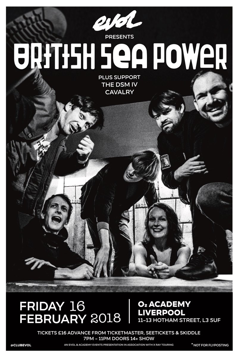 EVOL (@clubevol) on Twitter photo 🇬🇧🌊💪 <a href="/BSPOfficial/">Sea Power</a> FRIDAY NITE <a href="/O2AcademyLpool/">O2 Academy Liverpool</a> with DSM-IV, the new warped trio led by Guy Mcknight of <a href="/80sMatchbox/">Eighties Matchbox</a> & opening a Liverpool group who've just released their debut EP via <a href="/_FiercePanda/">Fierce Panda Records</a>, the sublime <a href="/cavalryofficial/">c a v a l r y .</a> >>> Join in: bit.ly/BritishSeaPowe… 💥 🇬🇧🌊💪 <a href="/BSPOfficial/">Sea Power</a> FRIDAY NITE <a href="/O2AcademyLpool/">O2 Academy Liverpool</a> with DSM-IV, the new warped trio led by Guy Mcknight of <a href="/80sMatchbox/">Eighties Matchbox</a> & opening a Liverpool group who've just released their debut EP via <a href="/_FiercePanda/">Fierce Panda Records</a>, the sublime <a href="/cavalryofficial/">c a v a l r y .</a> >>> Join in: bit.ly/BritishSeaPowe… 💥