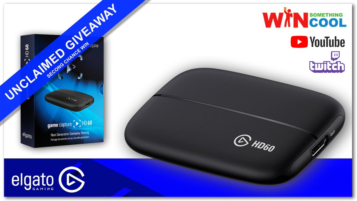 WinSomethingCL's tweet image. 🎁 Unclaimed Elgato E60 Giveaway. Second Chance to Win! 🎁
👍 RETWEET, FOLLOW and REGISTER to win at
▶️ WinSomethingCool.com ◀️