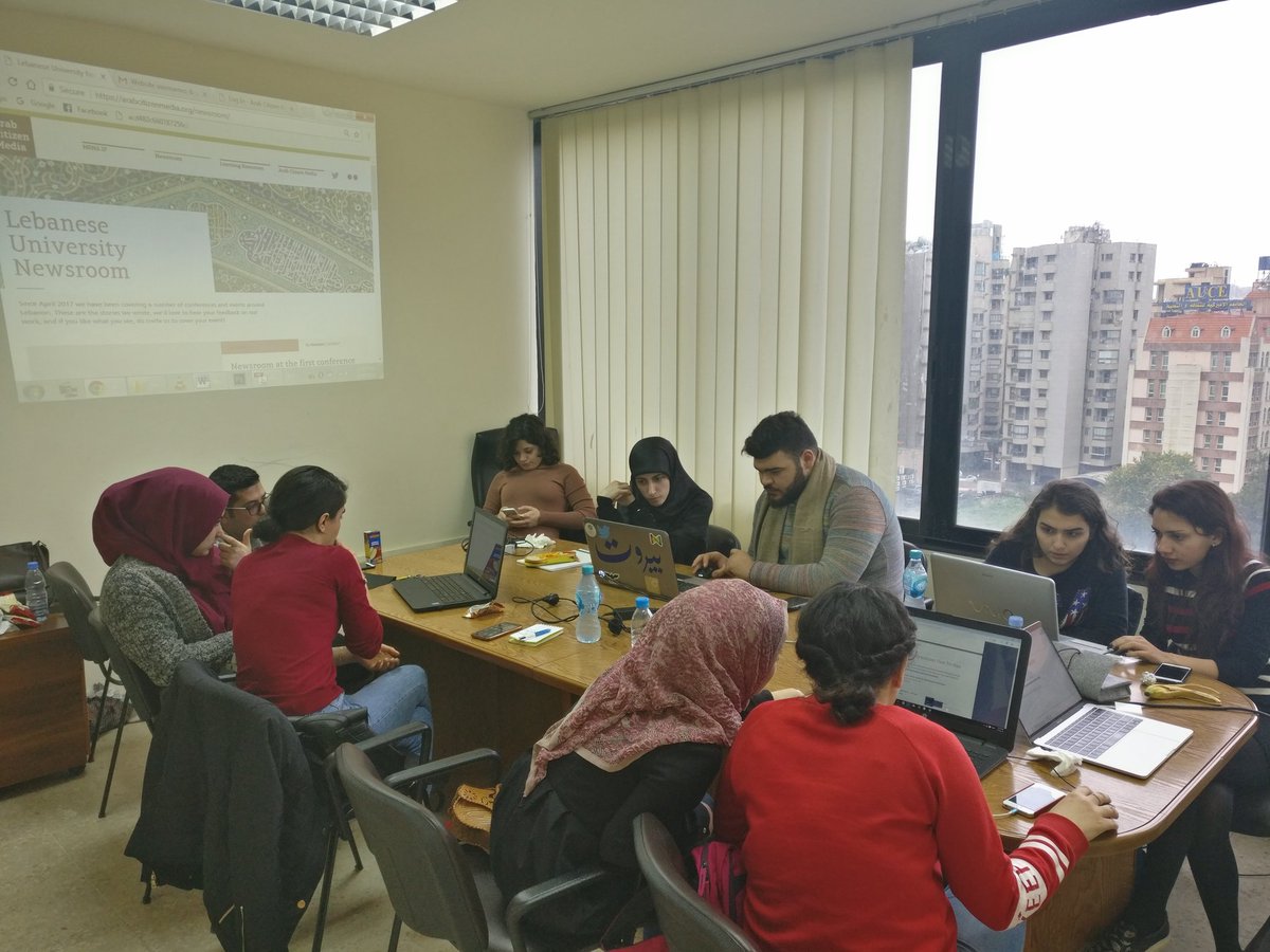 dimalb's tweet photo. Had a great day @LebaneseUni for our @check training. We launched our new Newsroom website *wink wink* @kippjones & started making elections plans for May! #CheckCon \o/ https://t.co/N9qlL5dwEL