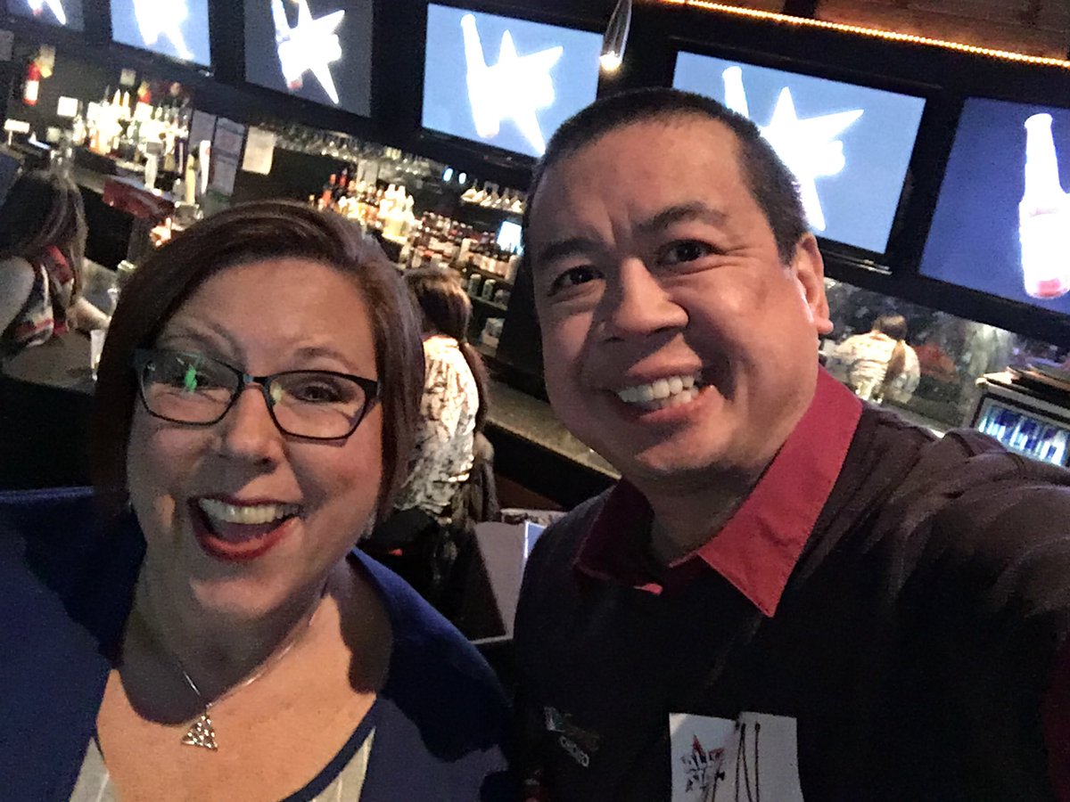 BenEng18's tweet photo. More backstage selfies. Reenie beat me to win the Cubs bracket of #BeerMoneyAS. Congratulations! @NBCSBeerMoney https://t.co/Hzq21ttN96