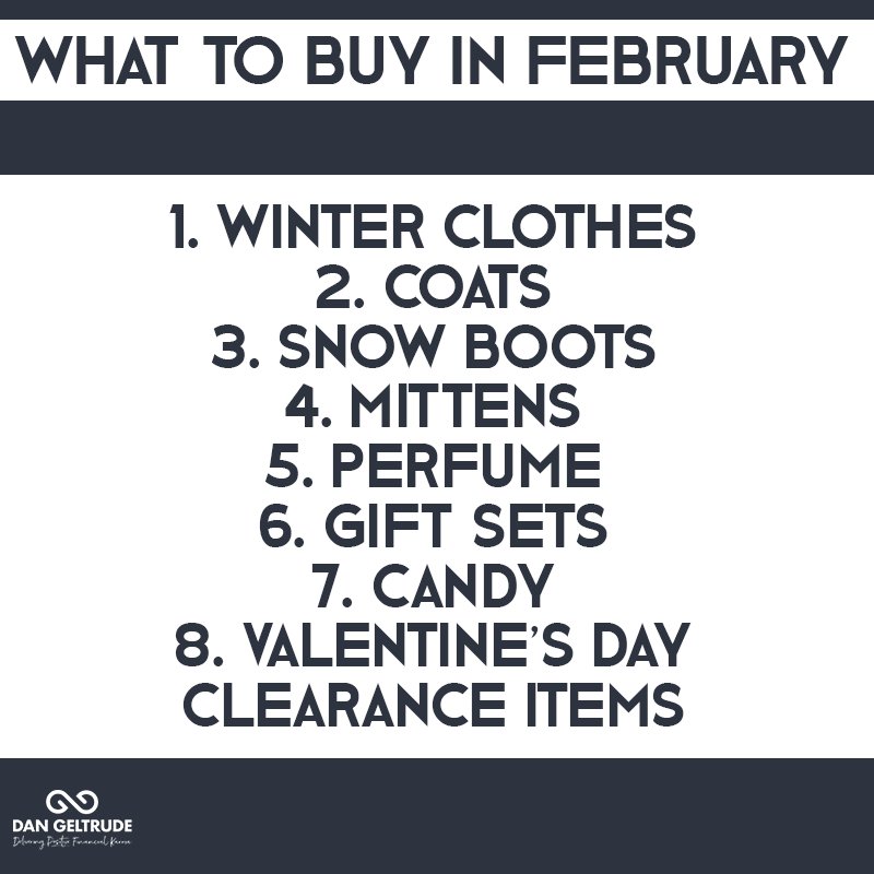 DanGeltrude's tweet image. What to buy in #February!
Get the best deals this month. 
#spend #howtospend #spendinggoals #dangeltrude