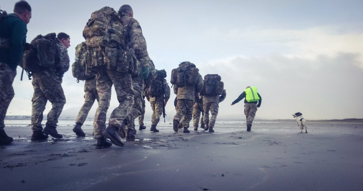 This is belonging. Army Reserve Recruits on their Alpha course carrying out physical development on the beach yesterday morning in Ballykinler, accompanied by fantastic views of Snowy Mournes.

Final Weekend next week... Stay tuned!

#ThisIsBelonging
#BritishArmy
#NorthernIreland