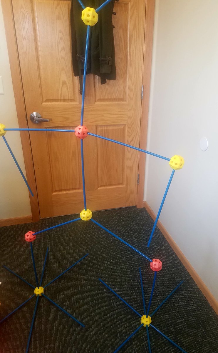 Whoa! One of our guests built this giant stick man in the office at #Sunshinechildrenshome today! #futureengineer