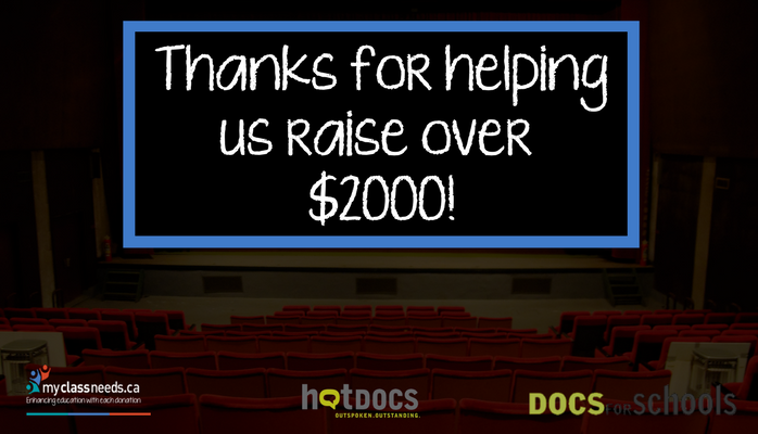 Thank you for coming to our free screening of STEP! Thanks to your support during our live #flashfunding pitch, we raised over $2000 to support student innovation! If you weren't able to attend, you can still support education in Canada, by donating at myclassneeds.ca.