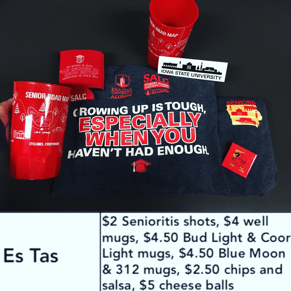 ISUSeniors2019's tweet image. Don’t have a mug yet for our Valentine’s Day Party this Wednesday at @EsTasBarGrill? Don’t worry! You can pick one up for $15 (non-FAN members) or $10 for FAN members at the alumni center from 8-5pm! (Note: FAN memberships are now only $10!! 🤑🤑)
