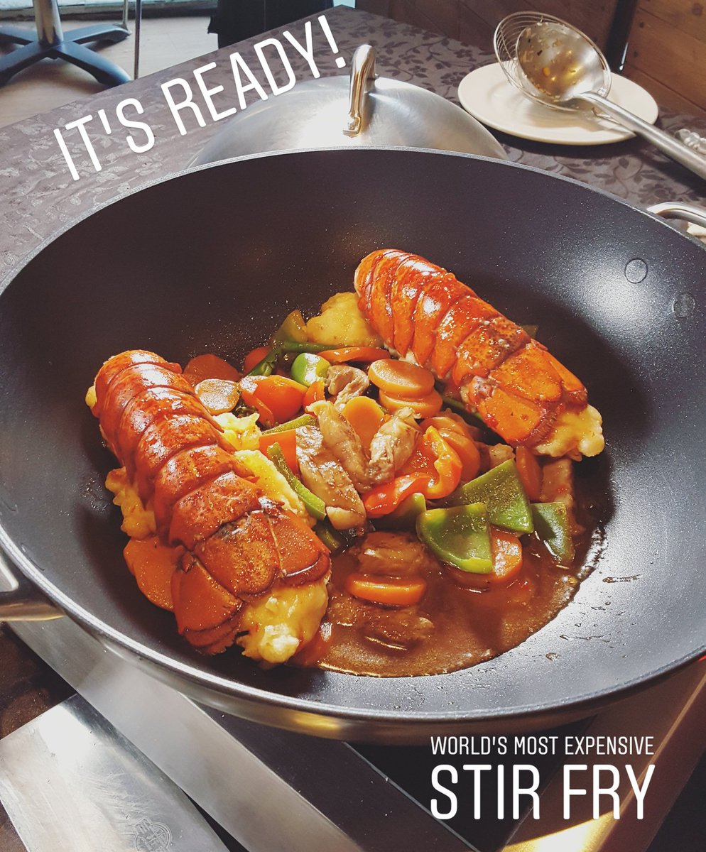 sophiesscran's tweet photo. ok so I just tried the world's most expensive stir fry made by Lisa @sweetmandarin! so delicious and worth over £475! #cookwithcirculon #ChineseNewYear https://t.co/vNChDvQker