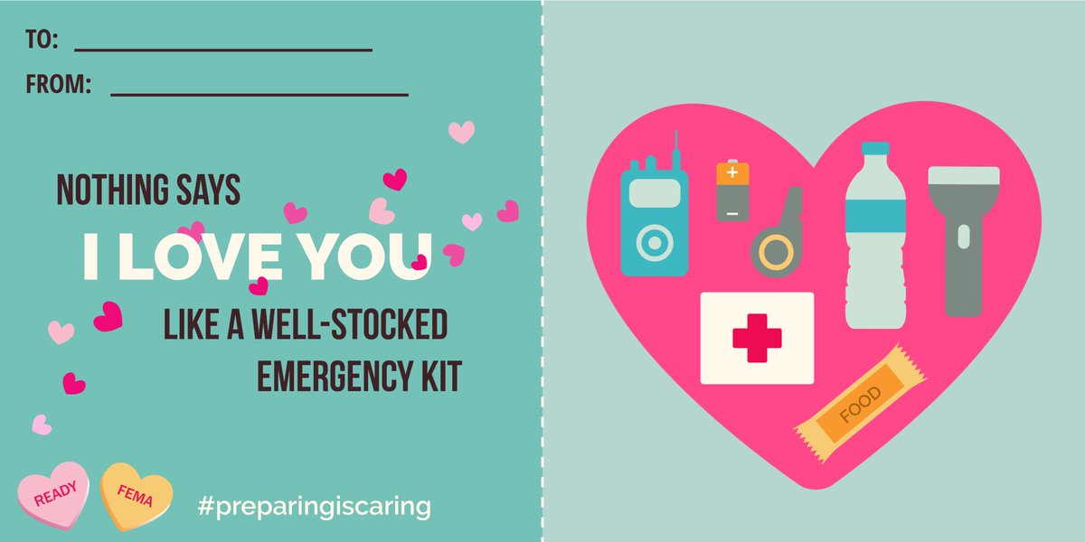 LBDisasterPrep's tweet photo. This #ValentinesDay show you care โ help prepare yourself, your main squeeze, your family, friends and pets for a potential disaster. #PreparedLB https://t.co/vKOehCaPwb