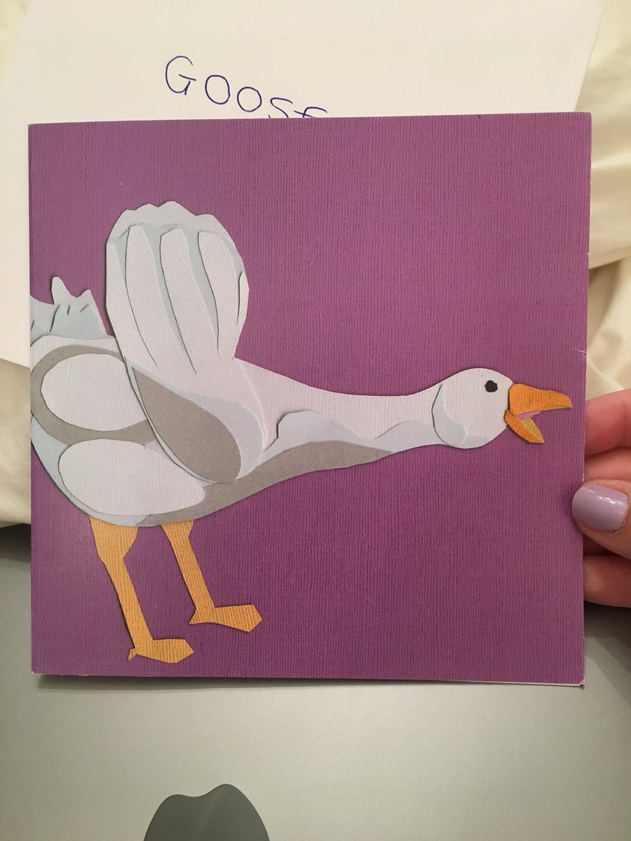 emallen31's tweet image. Although primarily for our own amusement, we’re always on a perpetual quest to find good ‘goose cards’ to give to mother goose. Found this corker from @PaperLilac at @ElyMarkets! 😎