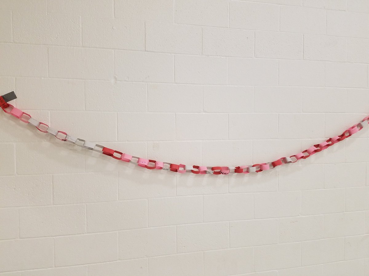 DebraSRau's tweet photo. Every link represents an act of kindness ❤ So proud of Franklin students! We show kindness every day! #TheFranklinDifference @leighmragsdale https://t.co/SEG5Sr6KXS