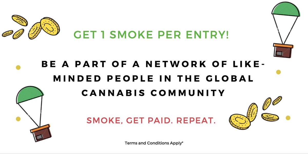 SMOKE_io's tweet photo. Be a part of our network: https://t.co/120PJy3pAe   

Our Airdrop has begun! 
#airdrops #cryptocurrency https://t.co/bU22H6Whah