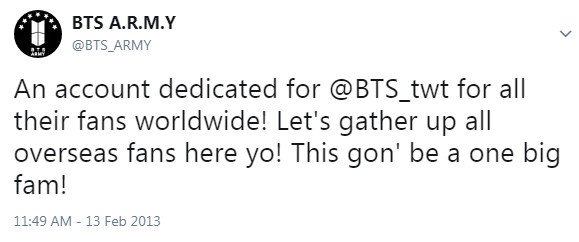 BTS_ARMY's tweet photo. 180213 - 130213 We've reached our account's 5th year anniversary with #BTS @BTS_twt @bts_bighit @BigHitEnt and A.R.M.Y! Thank you for your support, love, patience and just for being with us since! Let's fly higher in 2018 as well! - From #BTSARMYCREW https://t.co/oXWBRwi22Z