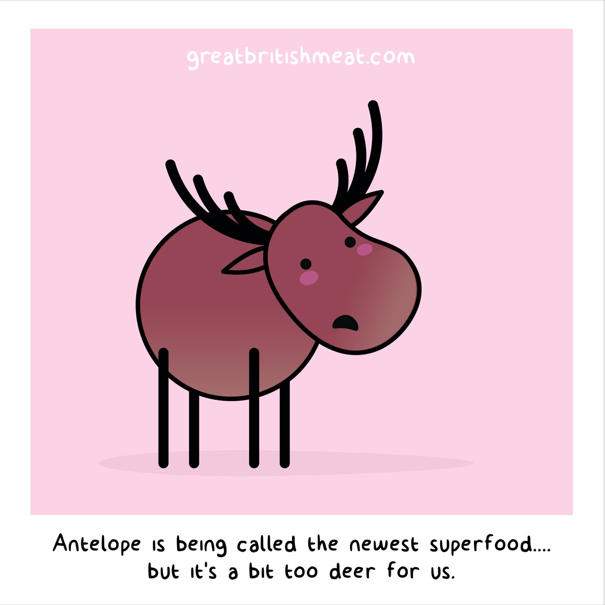 Antelope is the new superfood for 2018, but it's a bit too deer for us! #UKPunDay