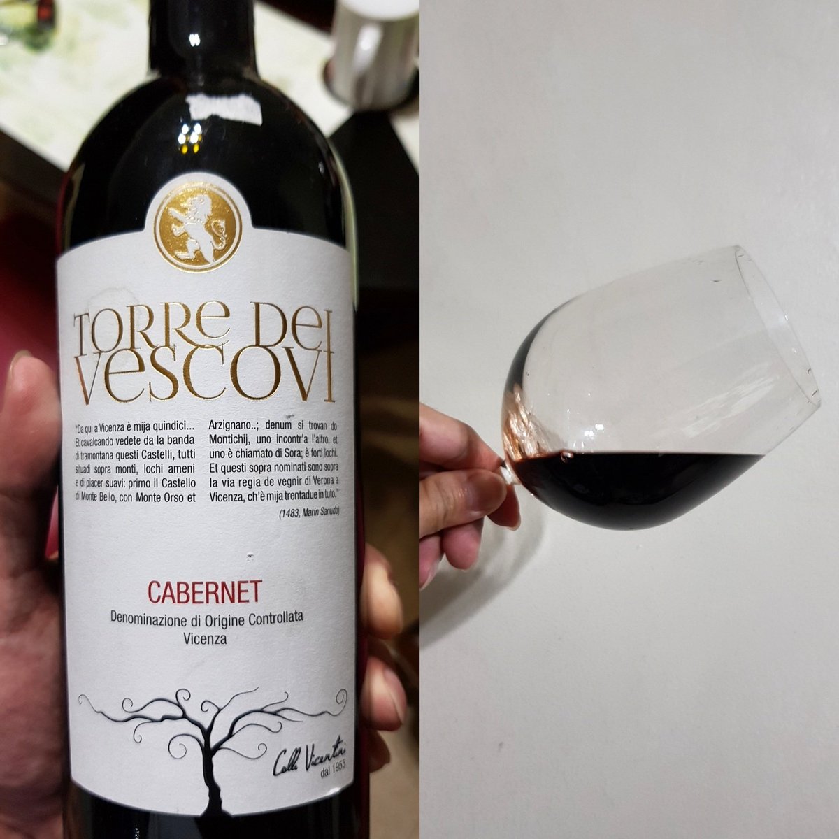 ConanSam's tweet photo. #tastesamwine #torredelvescovi #redwine #cabernet #rosso #italianwine #vicenza https://t.co/ALd11QjYoG
