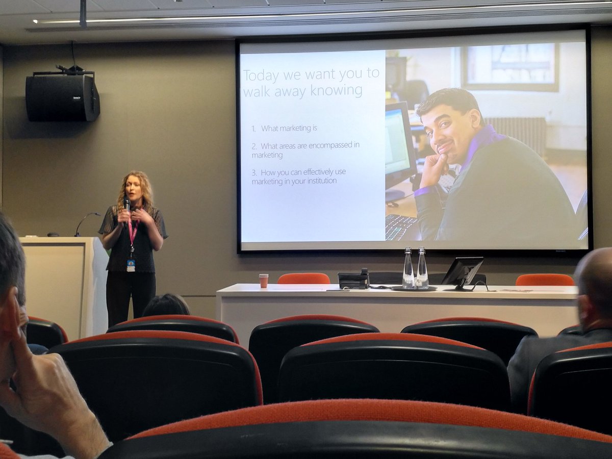 ElaineTopham's tweet photo. Listening to @lauracstokes talk about social media and marketing at the Microsoft #feforum #microsoftedu https://t.co/CJlFimGlX0