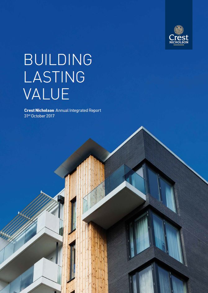 CrestNicholson's tweet photo. Our driving ambition is to be the market leader in the design and delivery of high quality homes, where people aspire to live, work and play. Today we have released our 2017 annual integrated report detailing our financial and non-financial performance. https://t.co/sDM5JHgpMT https://t.co/ukHPVCu6HS