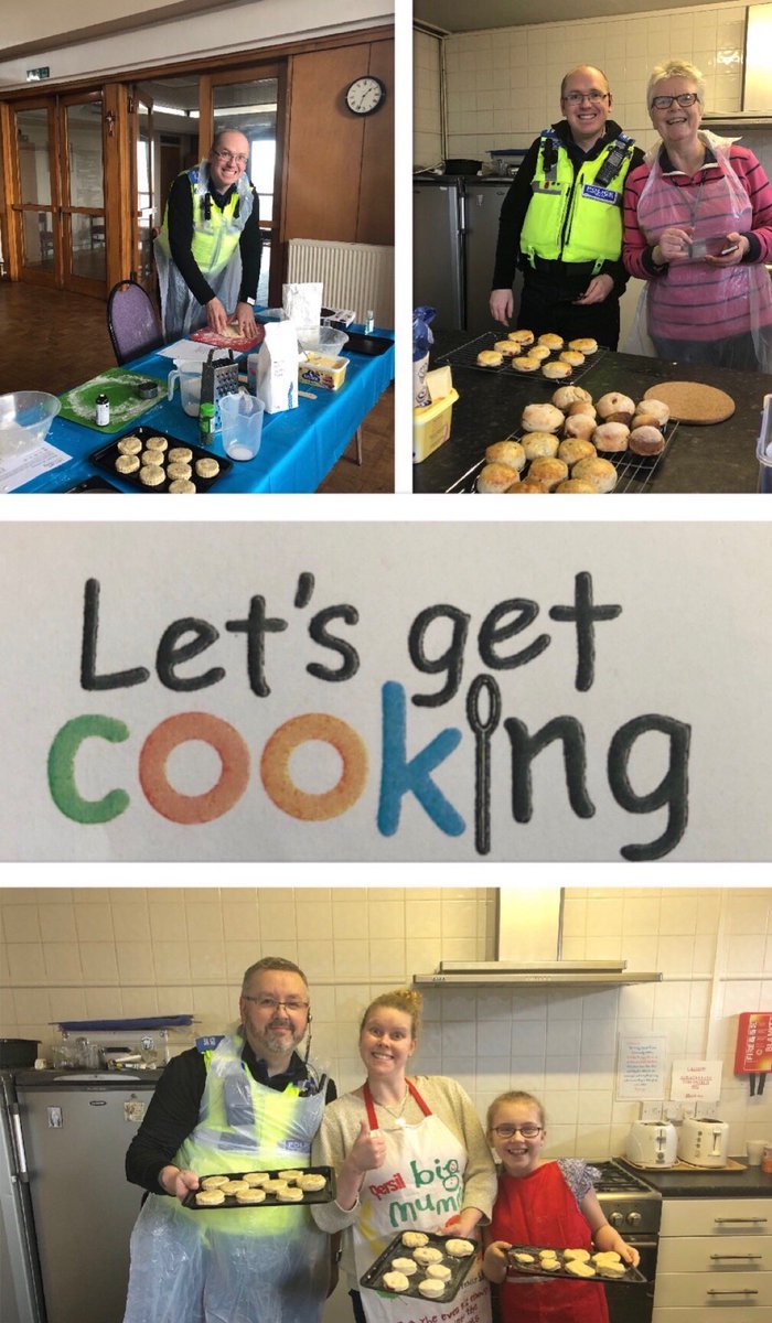 PCSO’s Barker &amp; Brown have been at Holy Spirit Church helping out at a “Let’s get cooking” event organised by Halton Children’s Centres &amp; Well Halton. If you would like to attend a free cooking class call into your local Children’s centre for details #Community