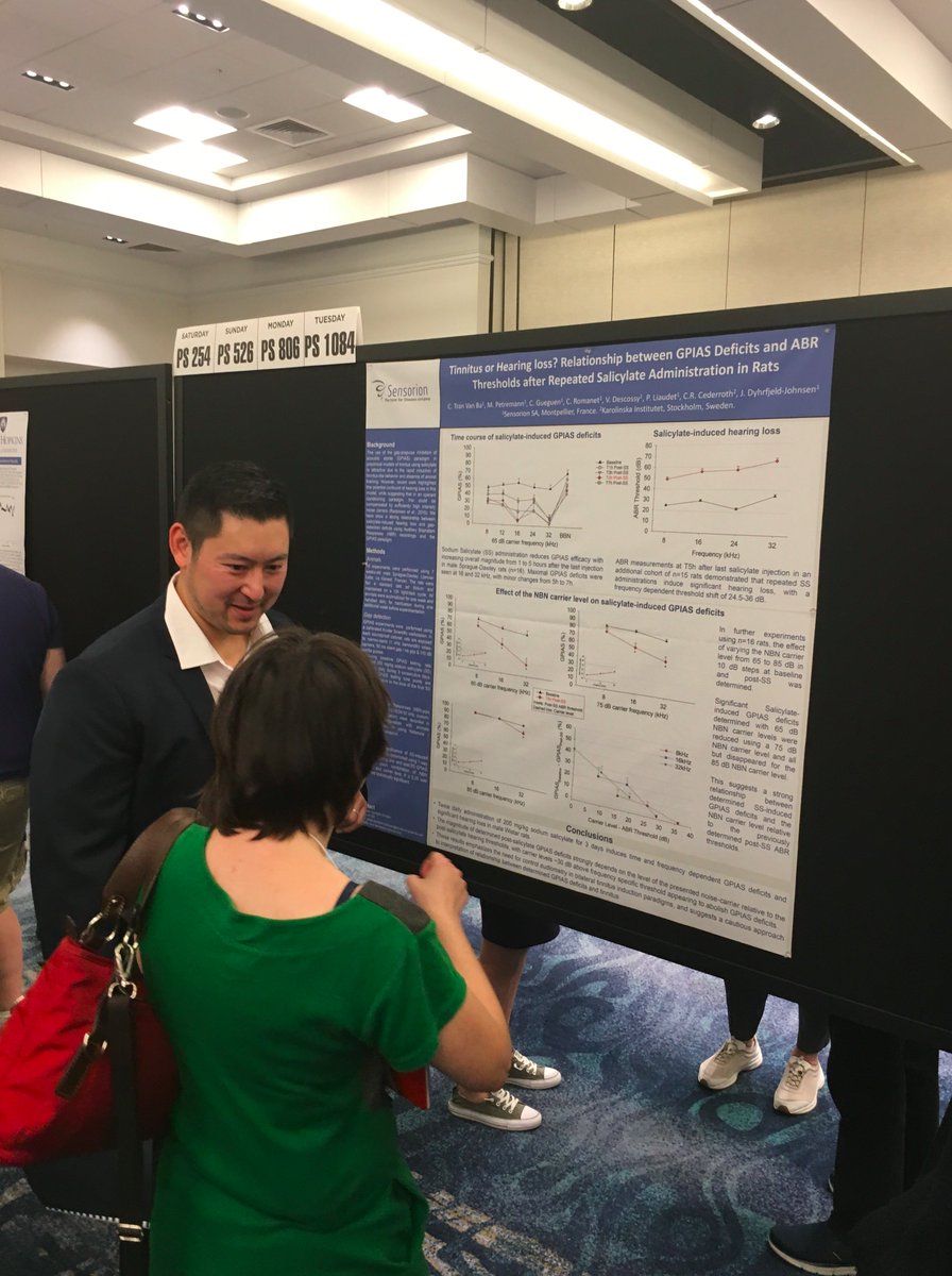 SensorionPharma's tweet photo. Here is another photo of one of $ALSEN's five poster presentations at #ARO2018. As we continue spending time at this meeting in San Diego we are reminded of all the impressive advancements in diseases of the inner ear and plan to keep the push in this field going! https://t.co/Xgc1ZEj2L2