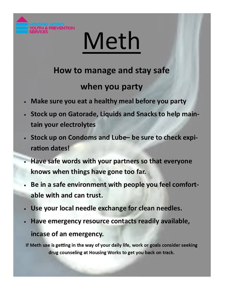 Thanks <a href="/HWYPS/">Housing Works Youth & Prevention Services</a> for these helpful tips on how to party safer! #harmreduction #addiction