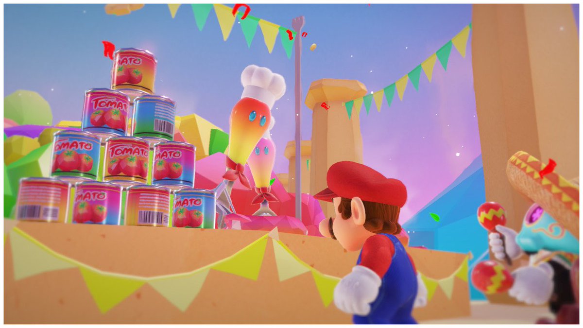 さゆぬ 料理の国はイタリア風だけど Tomato は Pomodoro とかではないんすね スーパーマリオオデッセイ Supermarioodyssey Nintendoswitch