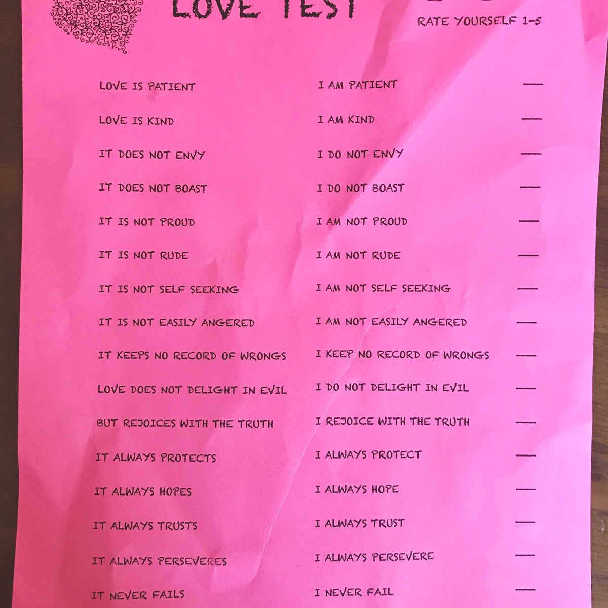 #thisisreallove! Challenge: TAKE THIS LOVE TEST &amp; rate yourself.  It did my ♥️+mind good.  Try this B4 sending valentines. ? #considerurviewonlove #selflesslove #humbled+grateful #1Cor13