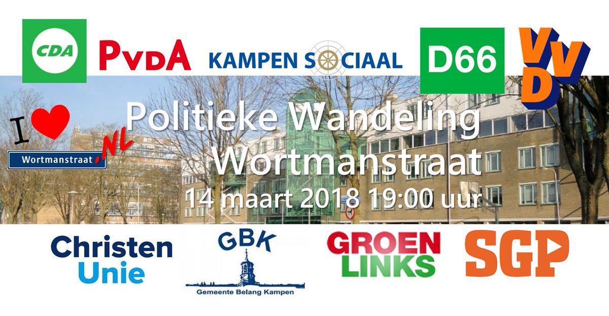 Politieke Wandeling #Wortmanstraat 4 jaar later ! #Kampen #GR2018 

facebook.com/events/1499680…