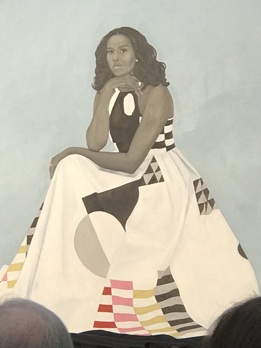 Behold our forever (and ever) First Lady <a href="/MichelleObama/">Michelle Obama</a>'s official portrait by Amy Sherald. And the dress she is wearing is <a href="/MillybyMichelle/">MILLY</a>!