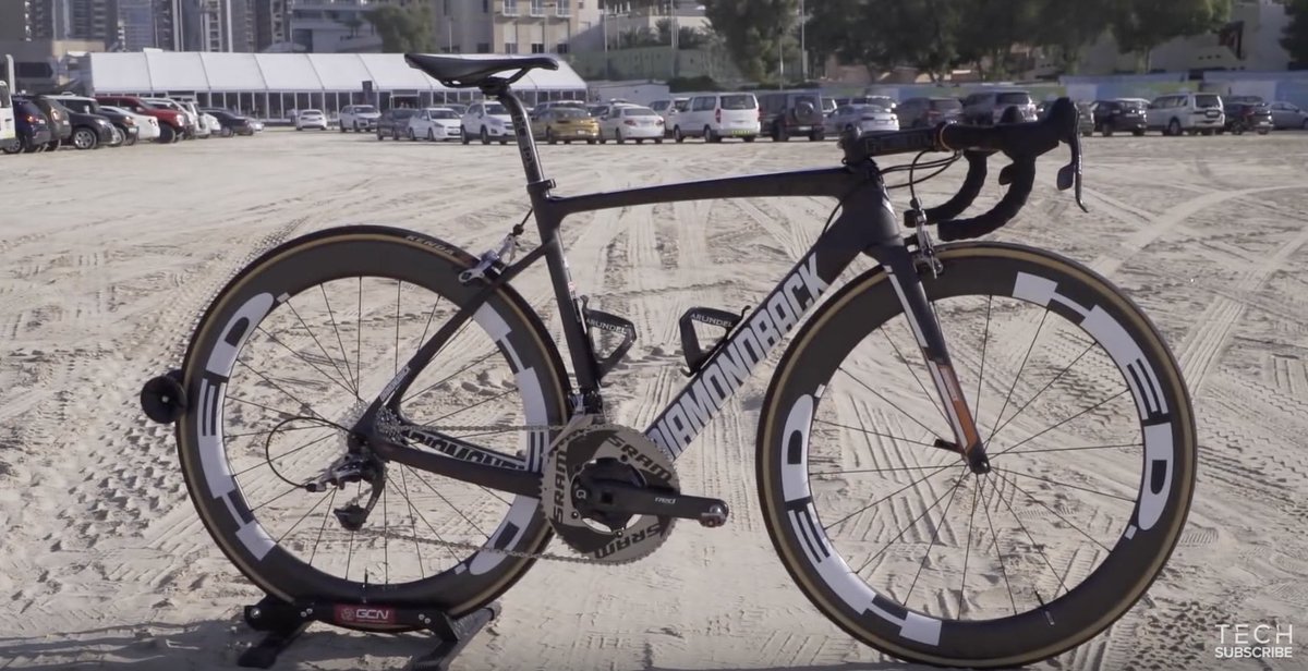 goo.gl/r6CBRg @GCNtech stopped by the @Rally_Cycling team at the @TourOfDubai recently to review Ty Magner's @Diamondbackbike Podium Equipe. Nice set up!