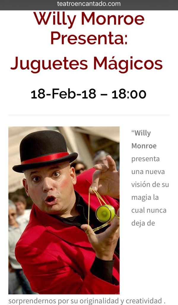 EscuelaAnaT's tweet photo. El profesor de La Gran Escuela de Magia "Ana Tamariz" 
Willy Monroe, presenta nuevo espectáculo en @TeatroEncantado https://t.co/TlUq8PtVq0