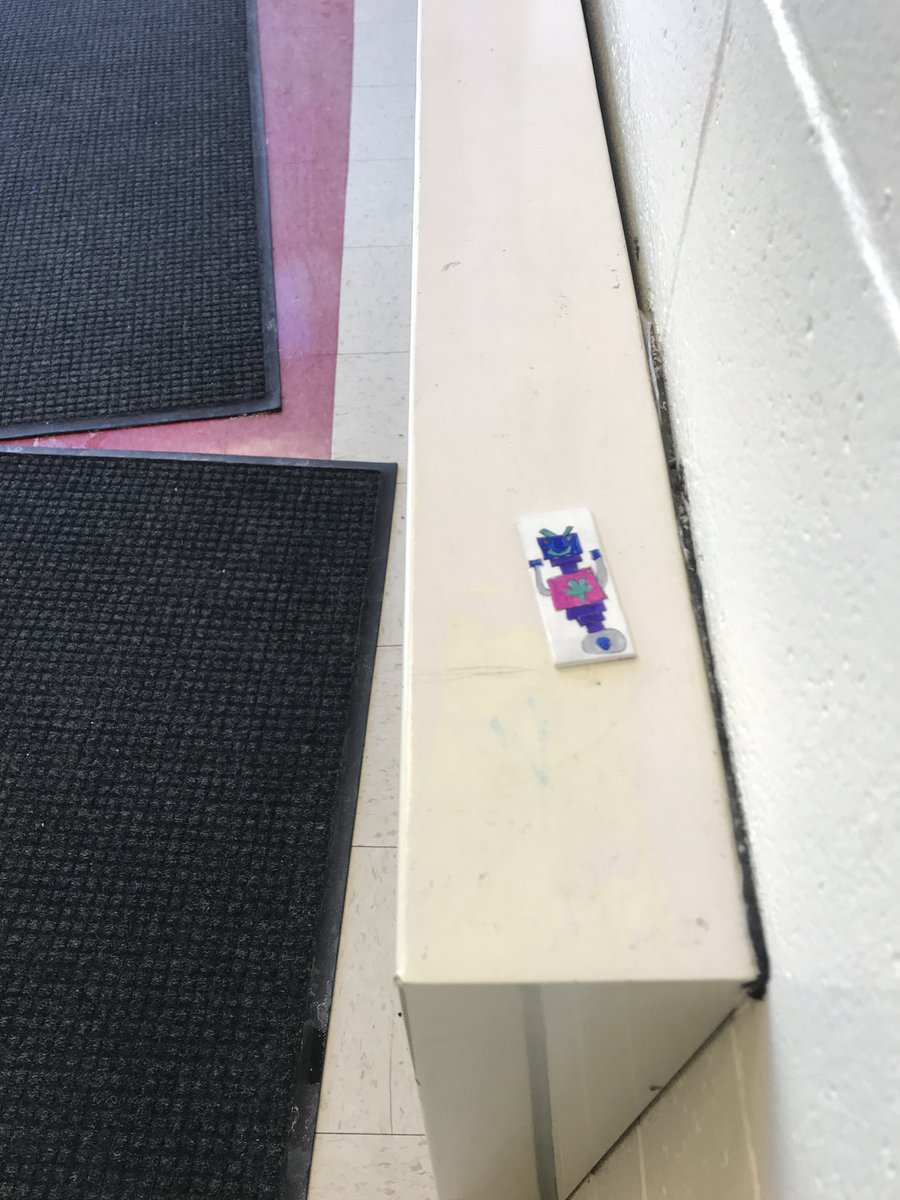 TheresaFontana's tweet photo. I spy with my little eye #BataviaBots waiting to be found!!! Use QR codes on the back to learn more #kindness101 #JoyBots ❤️ #SpreadTheJoy @BPS101Pride https://t.co/7yvXqw60BW
