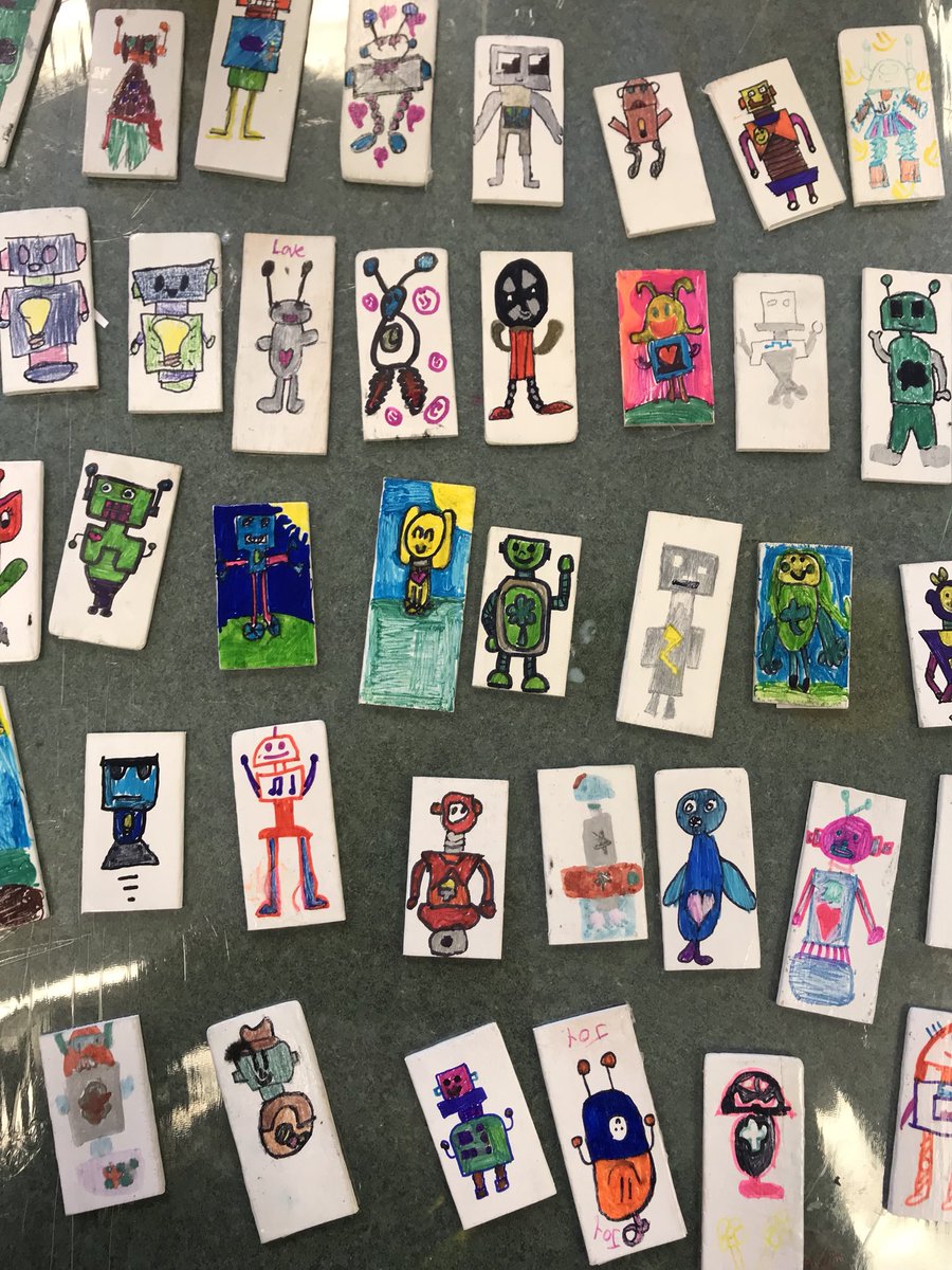 TheresaFontana's tweet photo. I spy with my little eye #BataviaBots waiting to be found!!! Use QR codes on the back to learn more #kindness101 #JoyBots ❤️ #SpreadTheJoy @BPS101Pride https://t.co/7yvXqw60BW