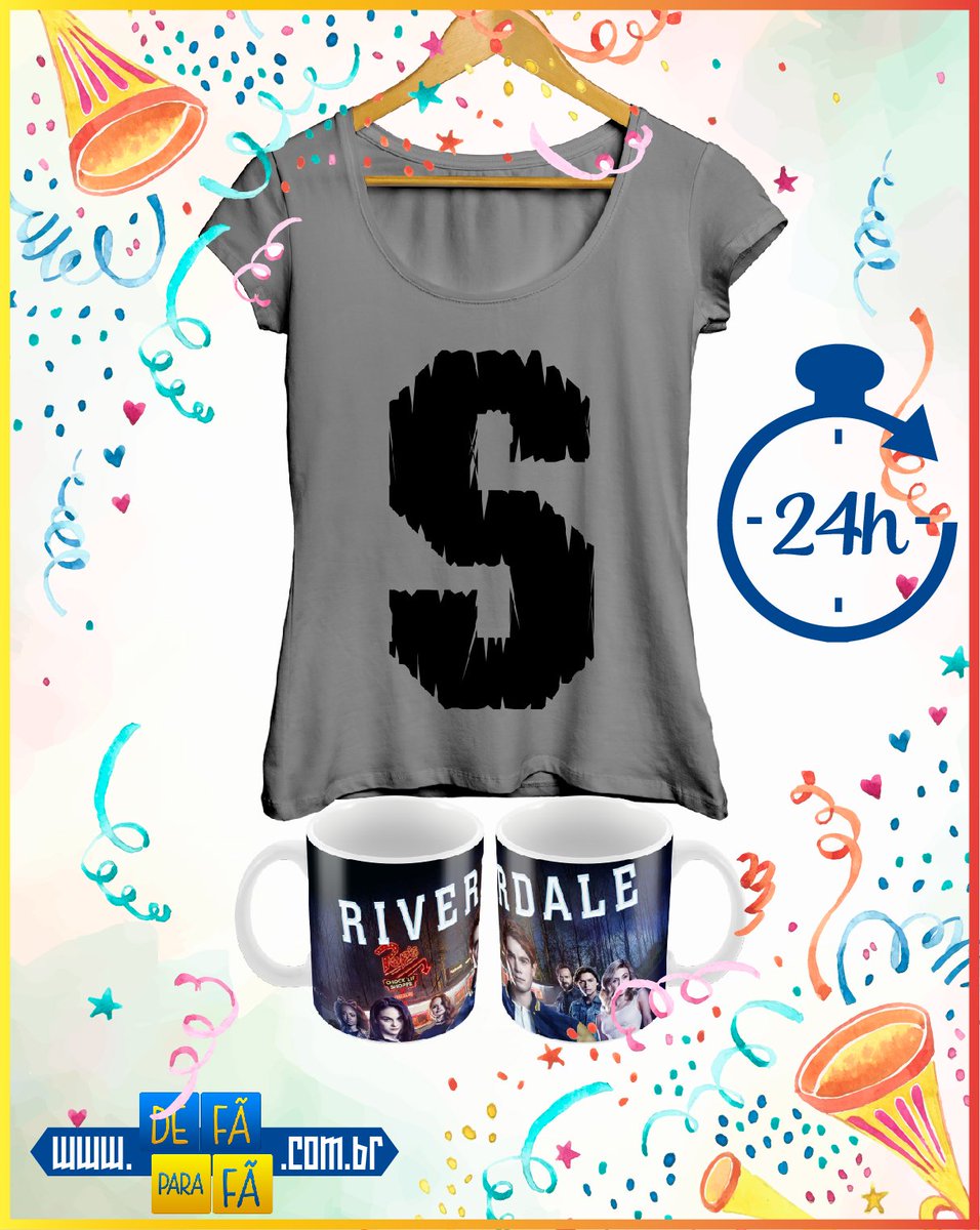 Defaparafa_'s tweet image. E nossa promoção de Carnaval não para, aproveite e garanta já nosso combo camisa + caneca de Riverdale com um precinho que você não pode perder , acesse: goo.gl/vf4oXf