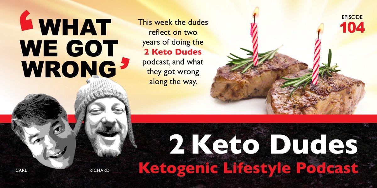 2ketodudes's tweet photo. This week on episode 104, the dudes reflect on two years of doing the 2 Keto Dudes podcast, and what they got wrong along the way. Tune in here: https://t.co/hpbmuRIarV  #keto #ketogenic #lowcarb #lchf #2KetoDudesPodcast #2KetoDudes https://t.co/Ze2RIz7WmM