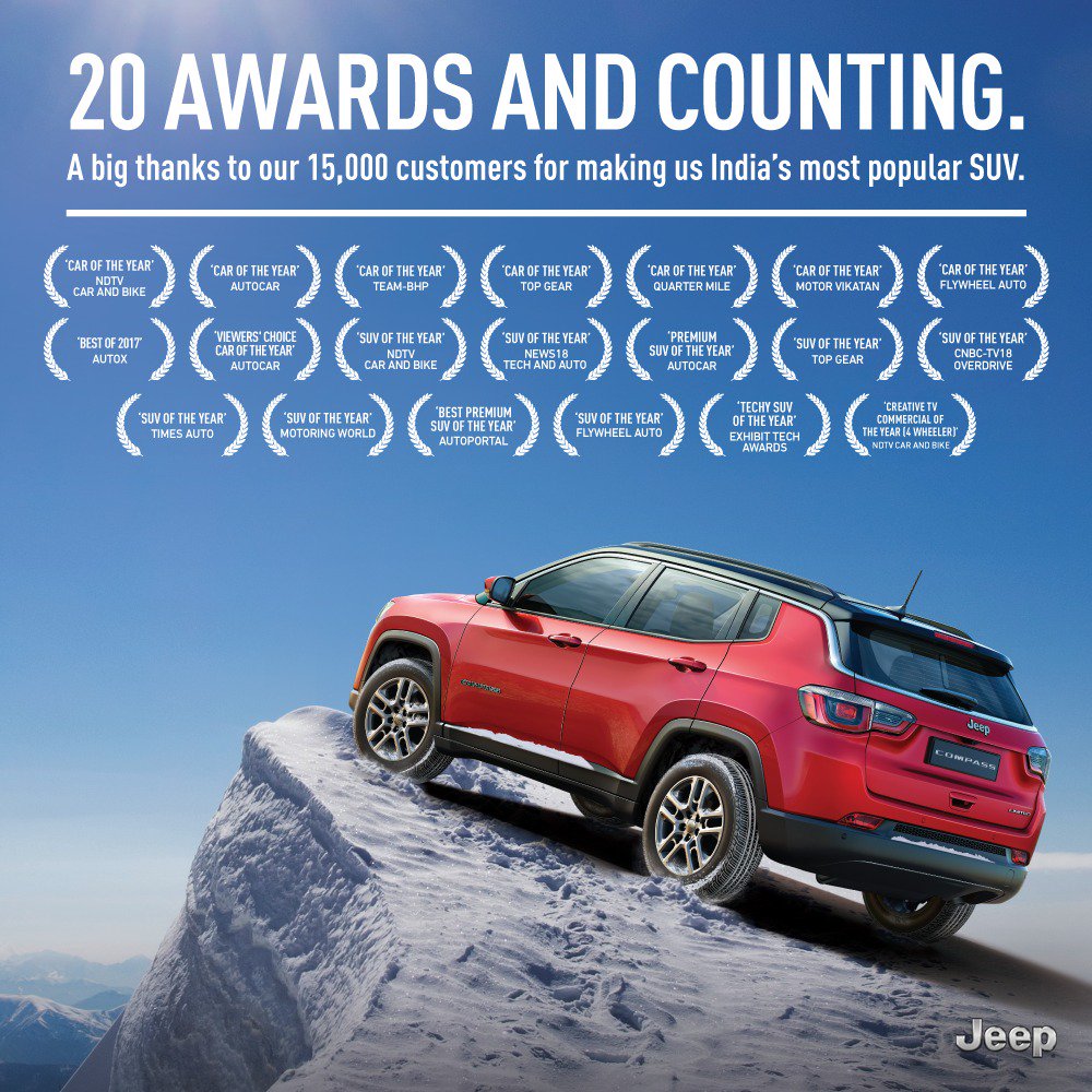 JeepIndia's tweet photo. We didn’t make the Jeep® Compass unstoppable, you did. #OIIIIIIIO https://t.co/kAkgZtL1nG