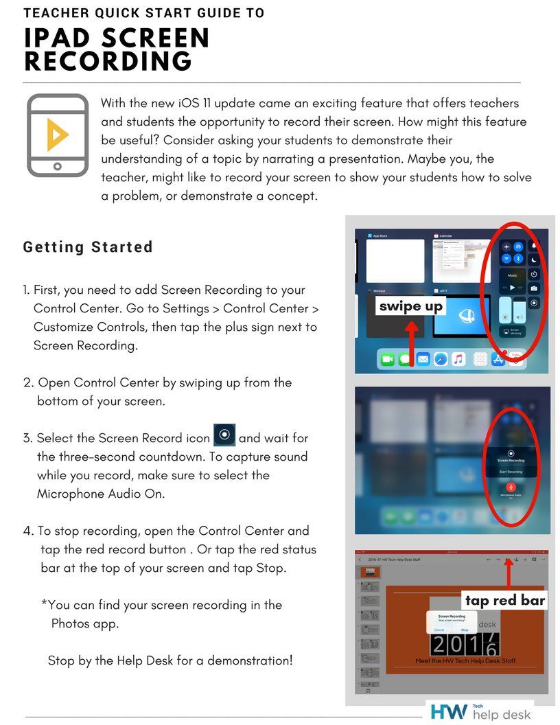 HWTechHelpDesk's tweet image. Teacher Quick Start Guide: IOS 11 Features hwtechhelpdesk.net/2018/02/12/tea…