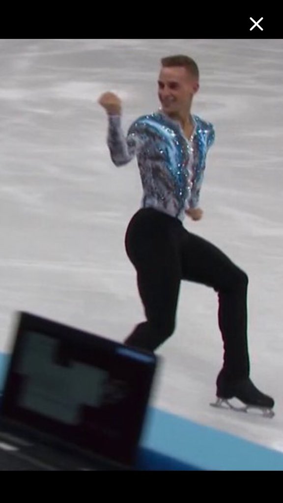 buffiduberman's tweet photo. The first openly gay American athlete at the Olympics. When the (idiot) journalist asked him ‘What’s the difference between a gay &amp; a straight skater?’ he said ‘Same level of skating. Better eyebrows.’ ❤️🌈❤️#AdamRippon https://t.co/vC39uLTJyP