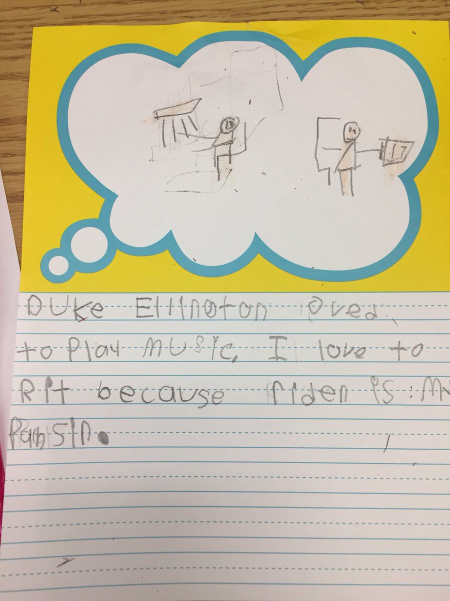 MsBKinderClass's tweet photo. My kinders learned about Duke Ellington today, thanks to @mrstabb1 awesome TPT product! They made a connection with something they loved, just like Duke loved music. #kindergarten #ibyp @IB_Explorers #BlackHistoryMonth https://t.co/kTjRgHzVQh