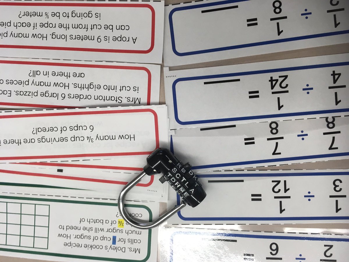 SASD_Franconia's tweet image. Our 5th graders are collaborating and using critical thinking skills to &quot;unlock&quot; the complex world of &quot;fractions!&quot; #SASDNext