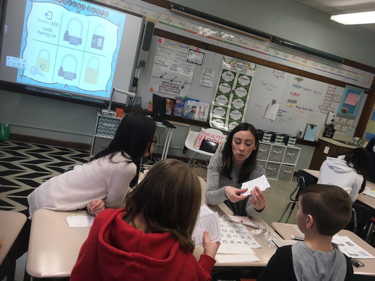 SASD_Franconia's tweet image. Our 5th graders are collaborating and using critical thinking skills to &quot;unlock&quot; the complex world of &quot;fractions!&quot; #SASDNext