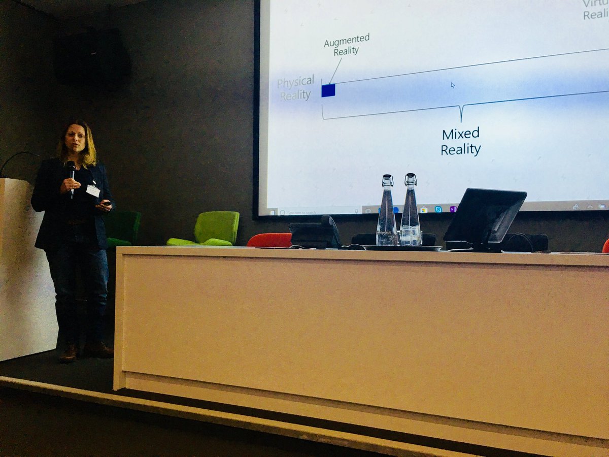 shrifootring's tweet photo. #FEforum @hmathiasedtech presentation on use of exciting uses of mixed reality / Hololens at Cardiff and Vale college @MicrosoftEDU https://t.co/LNSAn0H6d8